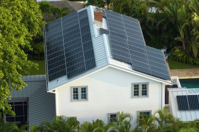 Completed Solar Panel System on a Home